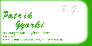 patrik gyorki business card