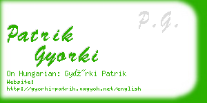 patrik gyorki business card